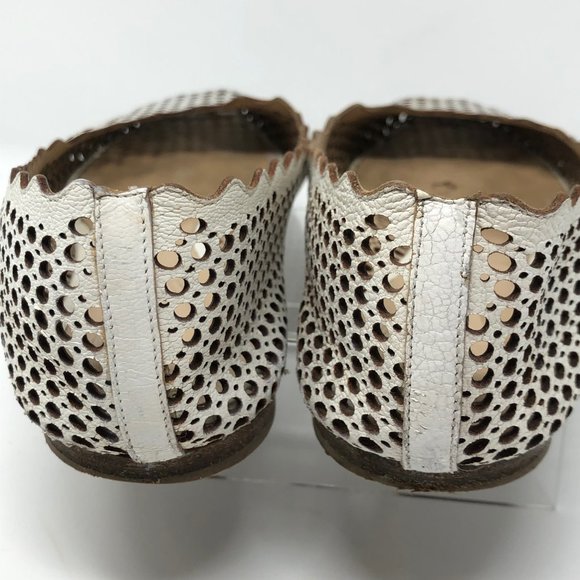 Chloe Lauren Perforated Scalloped Ballet Flats - Picture 7 of 10